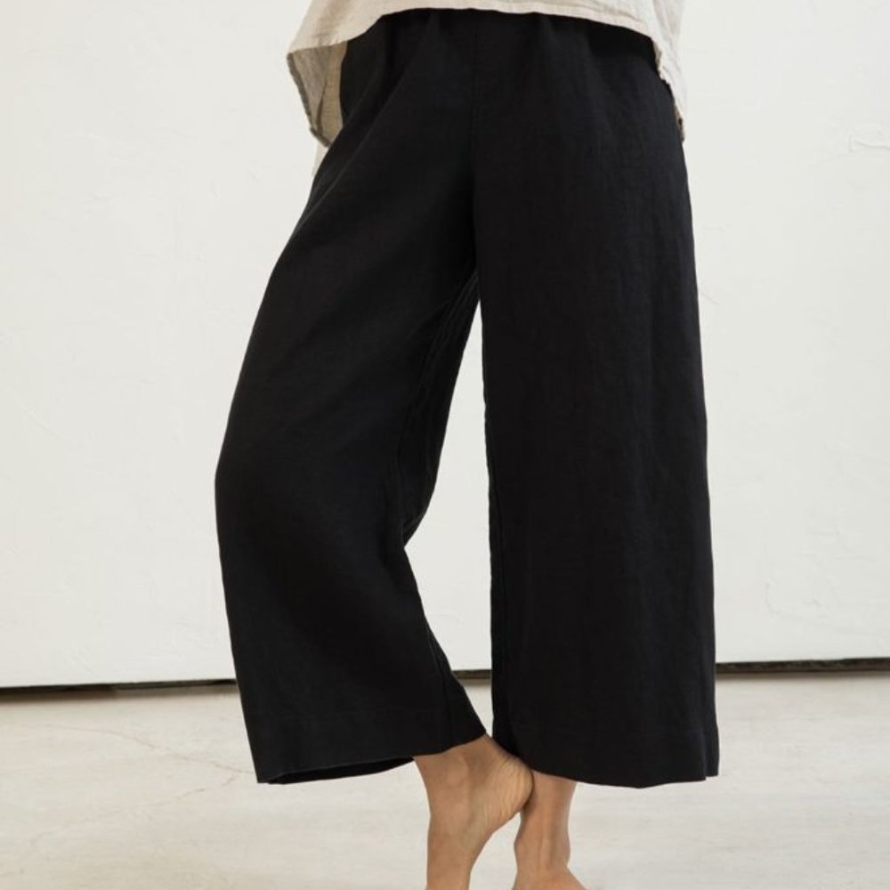 Elizabeth Suzann Florence pants in black midweight linen